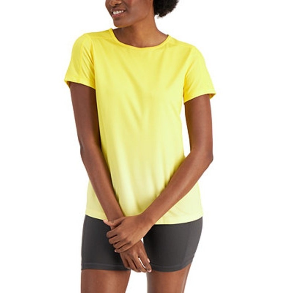 ID Ideology Women's Sunset Lemon Yellow Ombre Active Workout Top Size XXL NWT